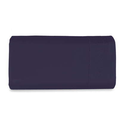 Drap plat satin de coton - Uni 1 baratta Bleu 04
