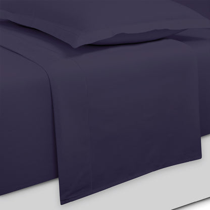 Sheet set cotton satin - Uni 1 baratta Blue 04