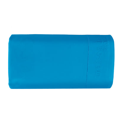 Drap plat satin de coton - Uni 1 baratta Bleu 05