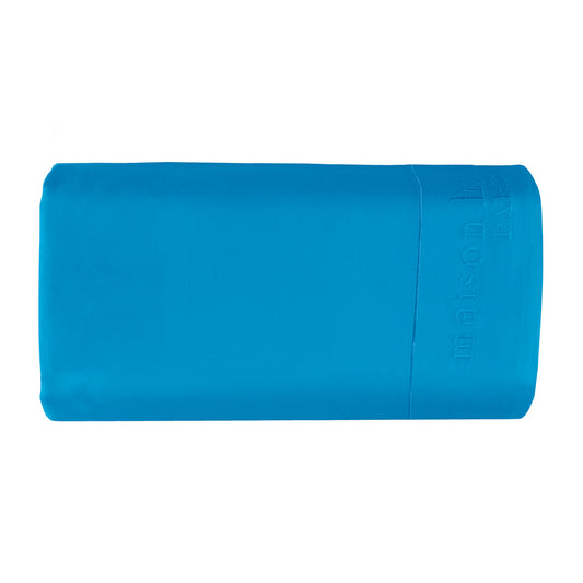 Drap plat satin de coton - Uni 1 baratta Bleu 05