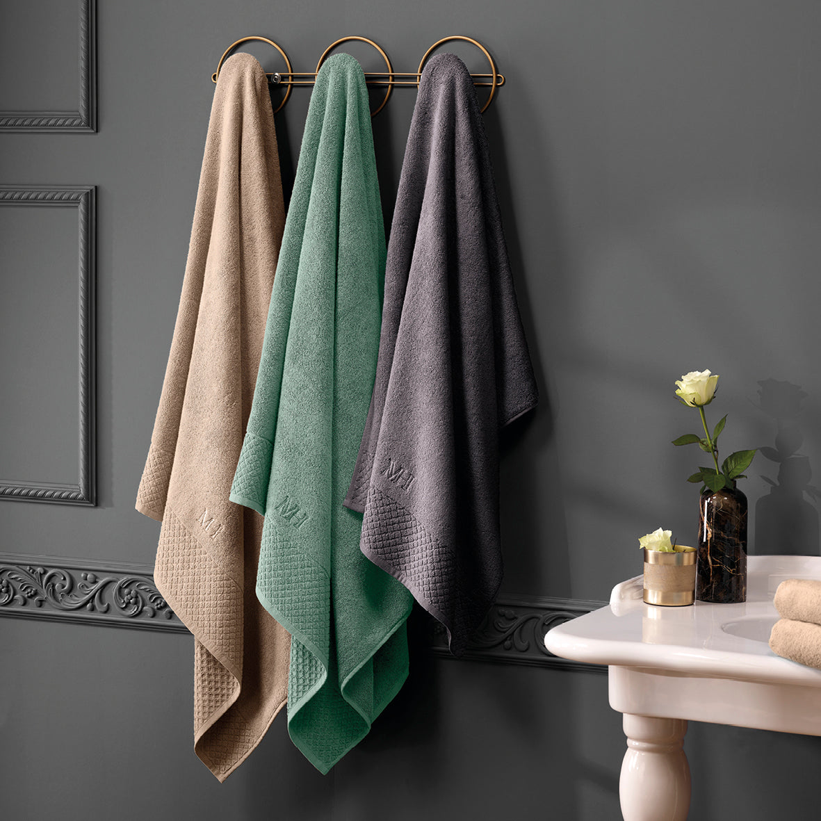 Hand towel + bath towel combed cotton LT - Eden