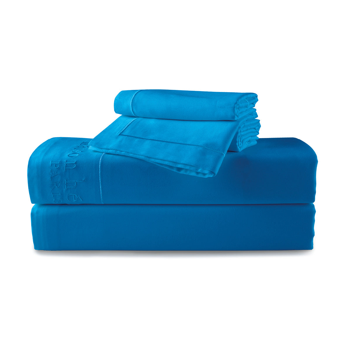 Sheet set cotton satin - Uni 1 baratta Blue 05