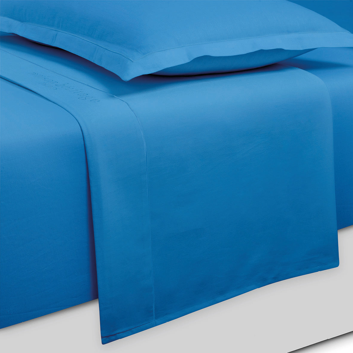 Sheet set cotton satin - Uni 1 baratta Blue 05