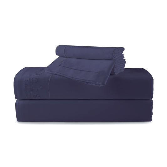 Sheet set cotton satin - Uni 1 baratta Blue 06