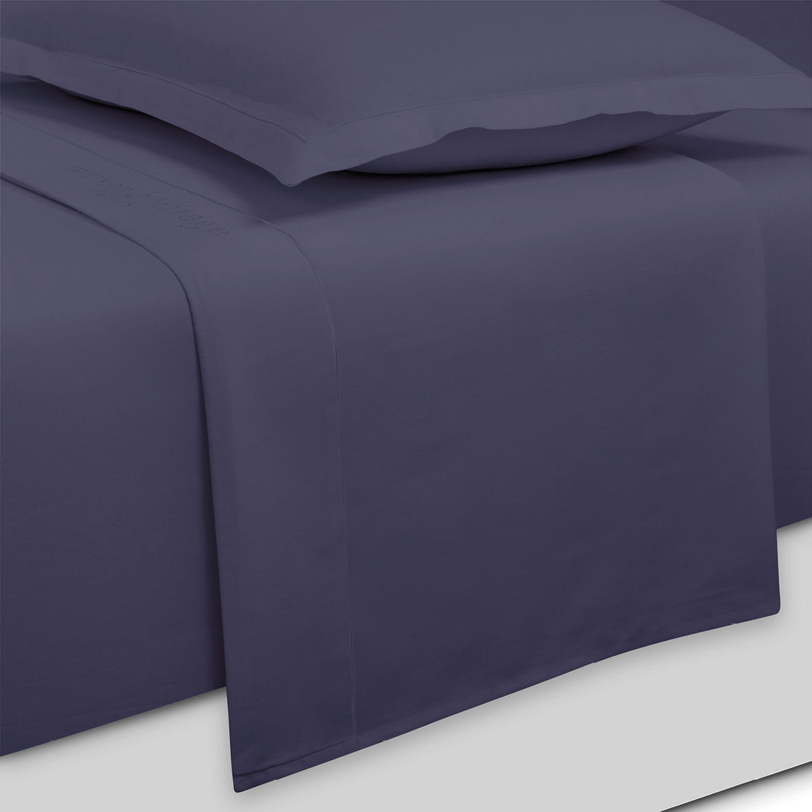 Sheet set cotton satin - Uni 1 baratta Blue 06
