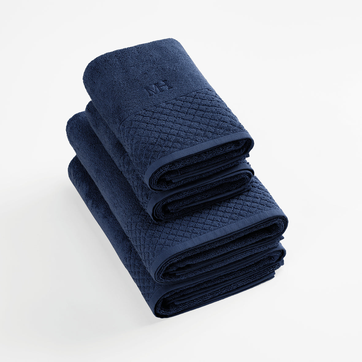 Hand towel + bath towel combed cotton LT - Eden Navy blue