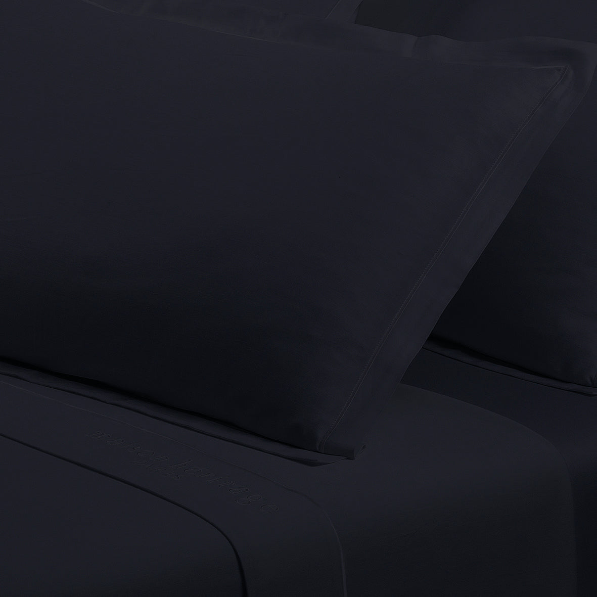 Taie d'oreiller satin de coton - Uni 1 baratta Blue 11