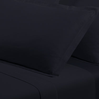 Taie d'oreiller satin de coton - Uni 1 baratta Blue 11