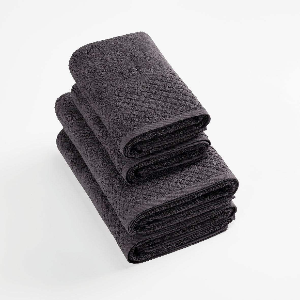 Hand towel + bath towel combed cotton LT - Eden Dark grey