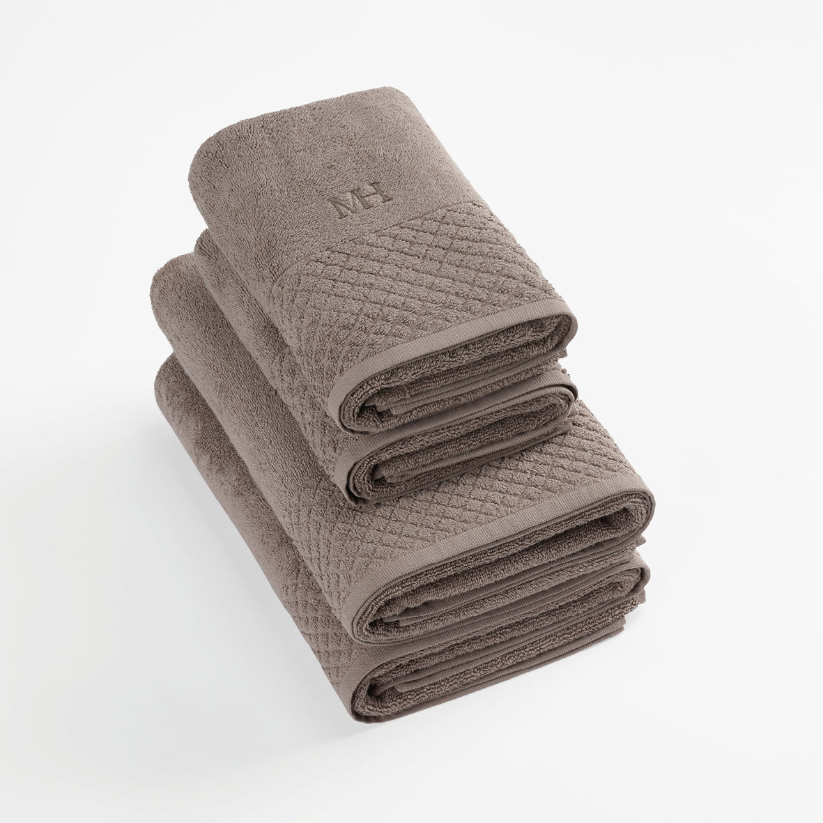 Hand towel + bath towel combed cotton LT - Eden Brown