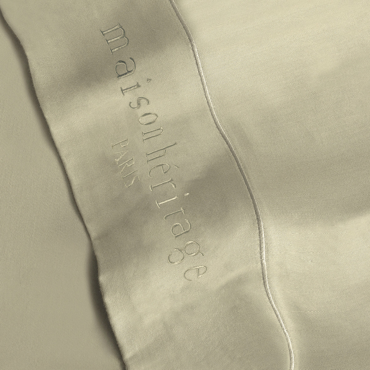 Drap plat satin de coton - Uni 1 baratta Vert 07