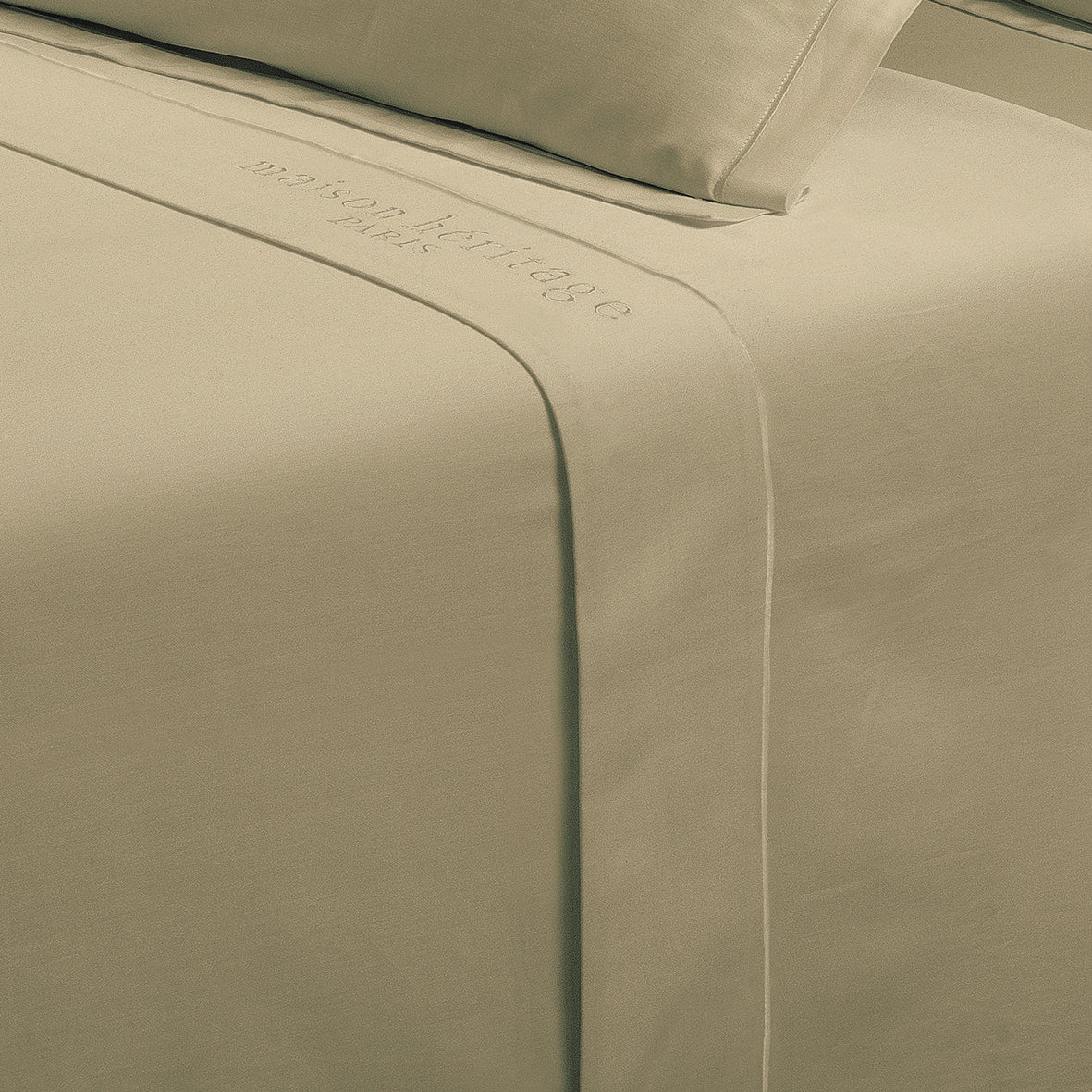 Drap plat satin de coton - Uni 1 baratta Vert 07