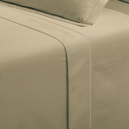 Drap plat satin de coton - Uni 1 baratta Vert 07