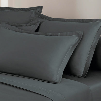 Taie d'oreiller satin de coton - Uni 1 baratta Gris 02