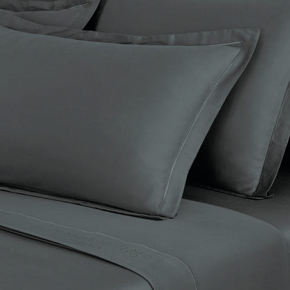 Taie d'oreiller satin de coton - Uni 1 baratta Gris 02