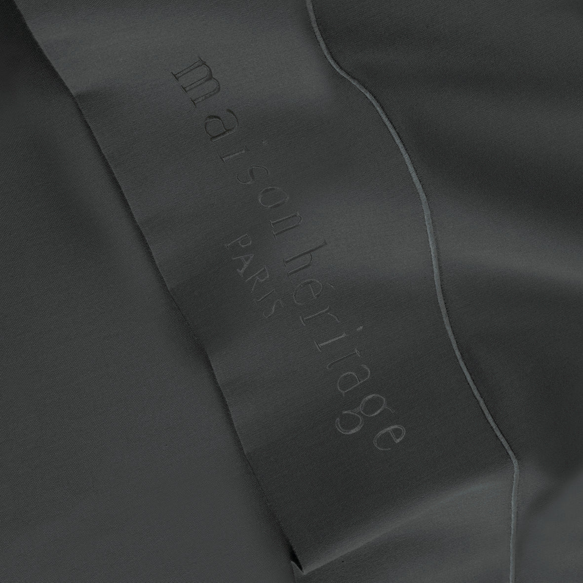 Drap plat satin de coton - Uni 1 baratta Gris 02