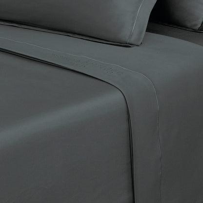 Drap plat satin de coton - Uni 1 baratta Gris 02