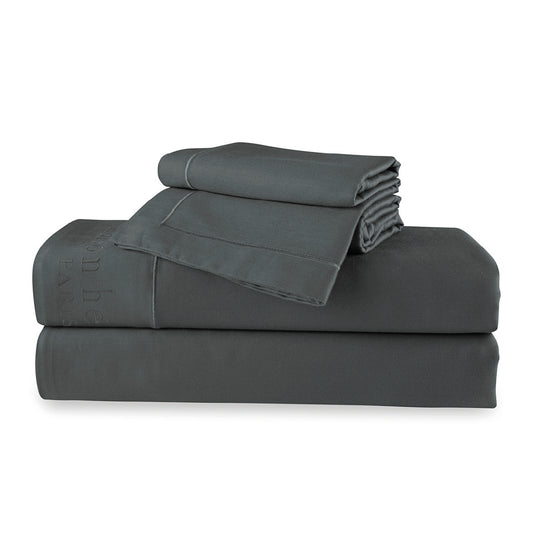 Sheet set cotton satin - Uni 1 baratta Grey 02