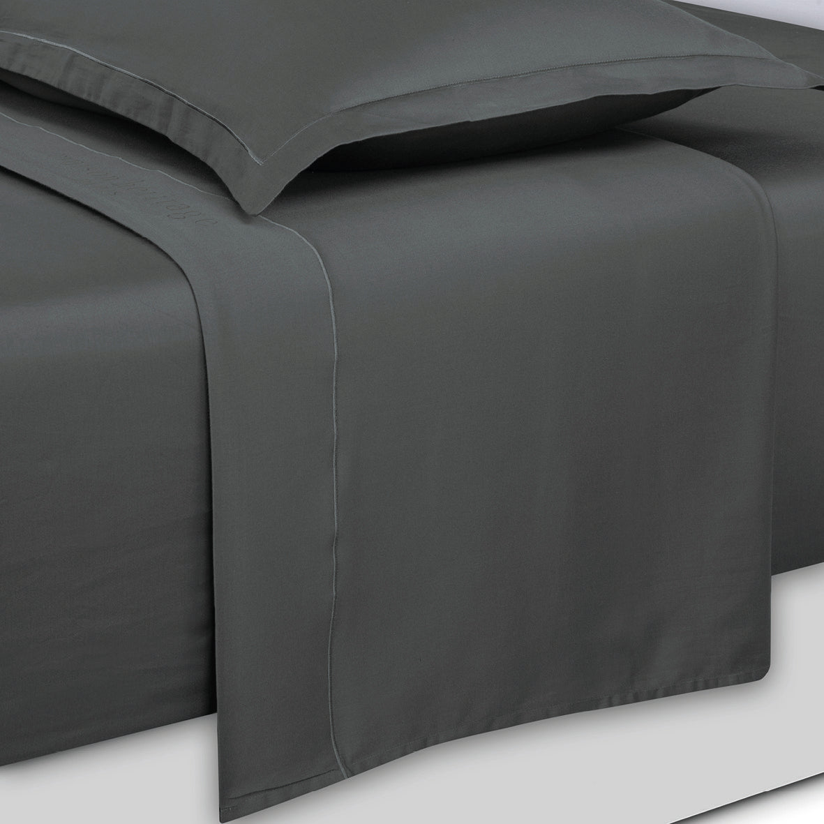 Ensemble de draps satin de coton - Uni 1 baratta Gris 02