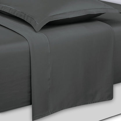 Ensemble de draps satin de coton - Uni 1 baratta Gris 02