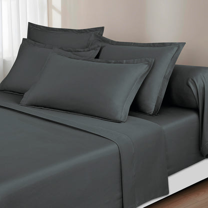 Ensemble de draps satin de coton - Uni 1 baratta Gris 02