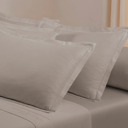 Pillowcase cotton satin - Uni 1 baratta Taupe 01