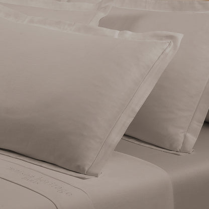 Pillowcase cotton satin - Uni 1 baratta Taupe 01