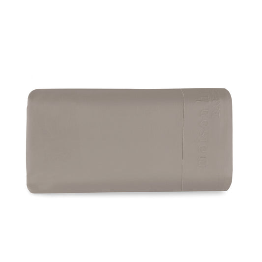 Flat sheet cotton satin - Uni 1 baratta Taupe 01
