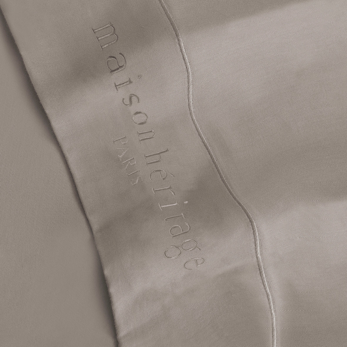 Drap plat satin de coton - Uni 1 baratta Taupe 01