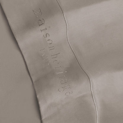 Drap plat satin de coton - Uni 1 baratta Taupe 01