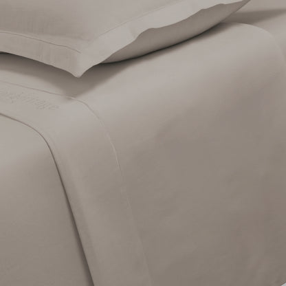 Drap plat satin de coton - Uni 1 baratta Taupe 01