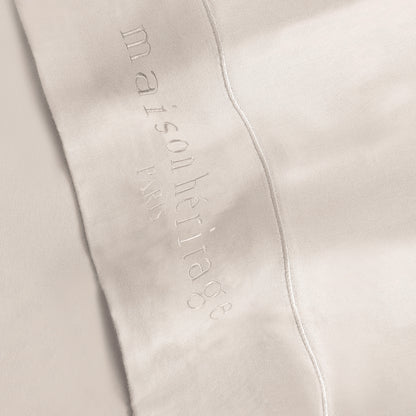 Flat sheet cotton satin - Uni 1 baratta Taupe 05