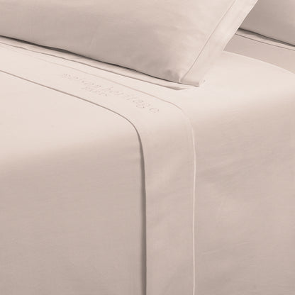 Flat sheet cotton satin - Uni 1 baratta Taupe 05