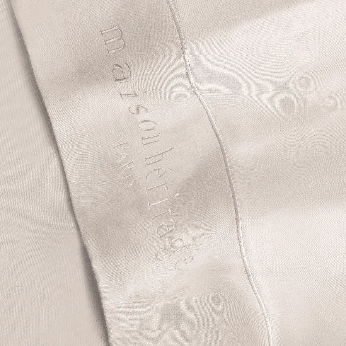 Ensemble de draps satin de coton - Uni 1 baratta Taupe 05