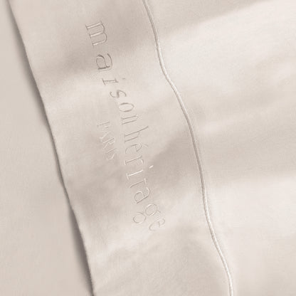 Ensemble de draps satin de coton - Uni 1 baratta Taupe 05