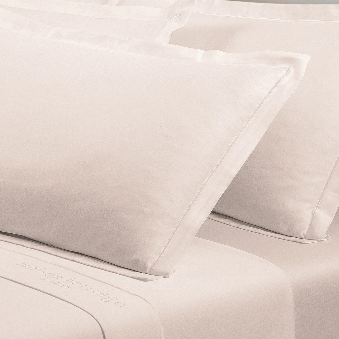 Pillowcase cotton satin - Uni 1 baratta Taupe 05