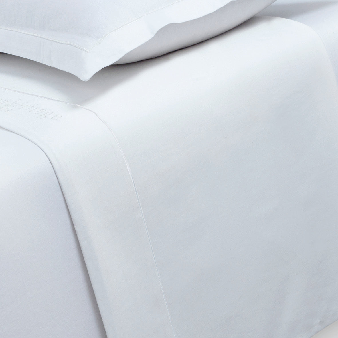 Drap plat satin de coton - Uni 1 baratta Blanc 01