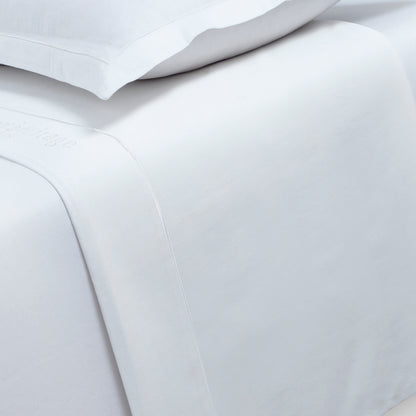Drap plat satin de coton - Uni 1 baratta Blanc 01