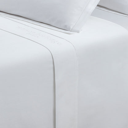 Drap plat satin de coton - Uni 1 baratta Blanc 01