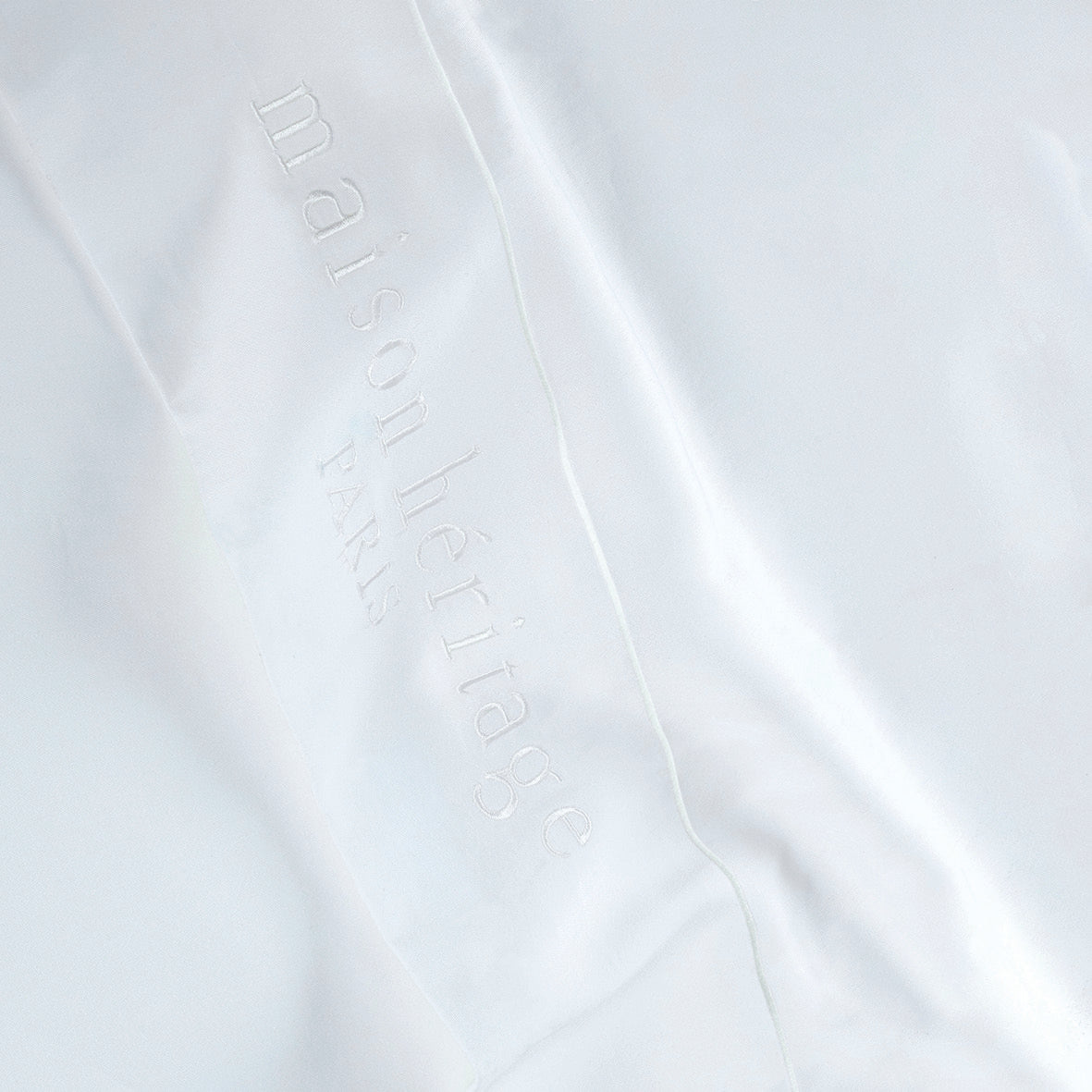 Ensemble de draps satin de coton - Uni 1 baratta Blanc 01