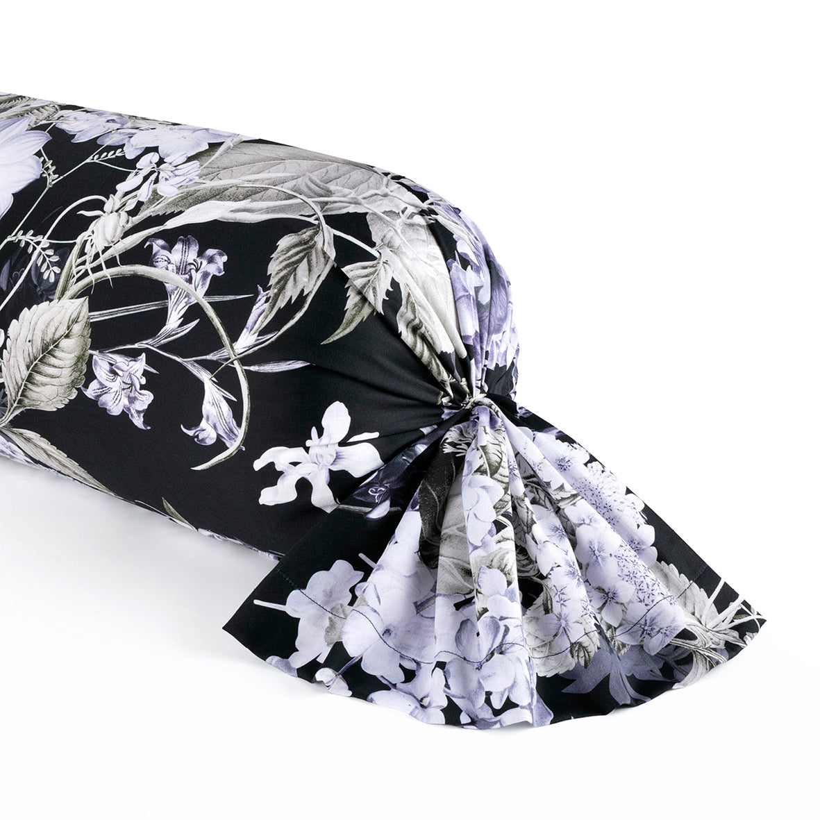 Bolster case cotton satin - Hortensia Dark blue