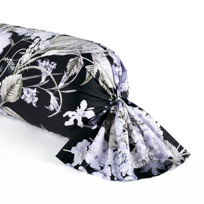 Bolster case cotton satin - Hortensia Dark blue