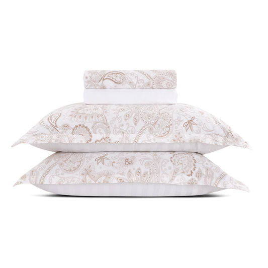 Sheet set cotton satin - Indienne Taupe