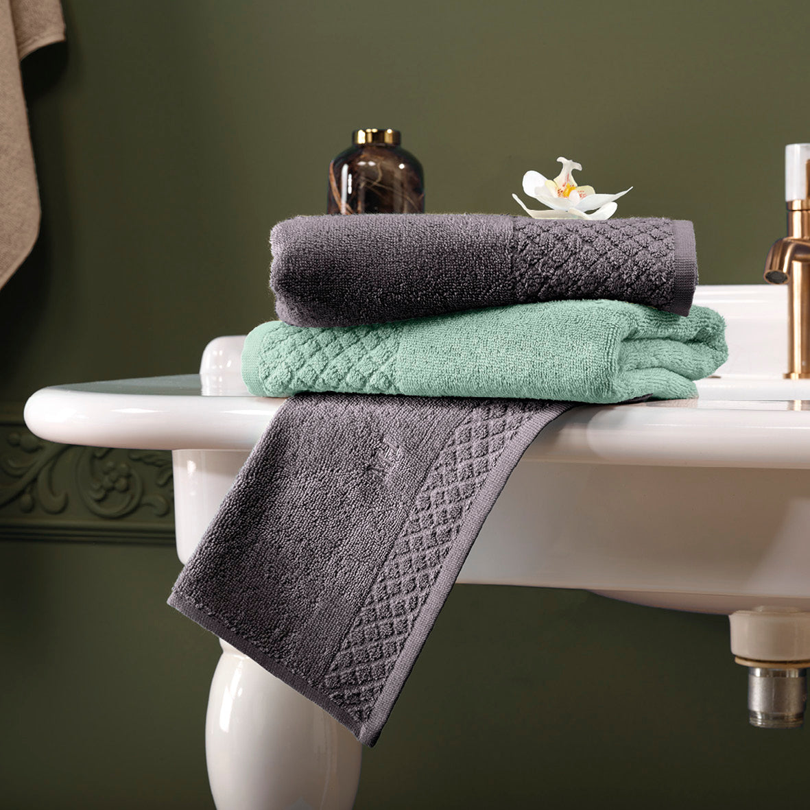 Complete bath linen set combed cotton LT - Eden - 6 pieces