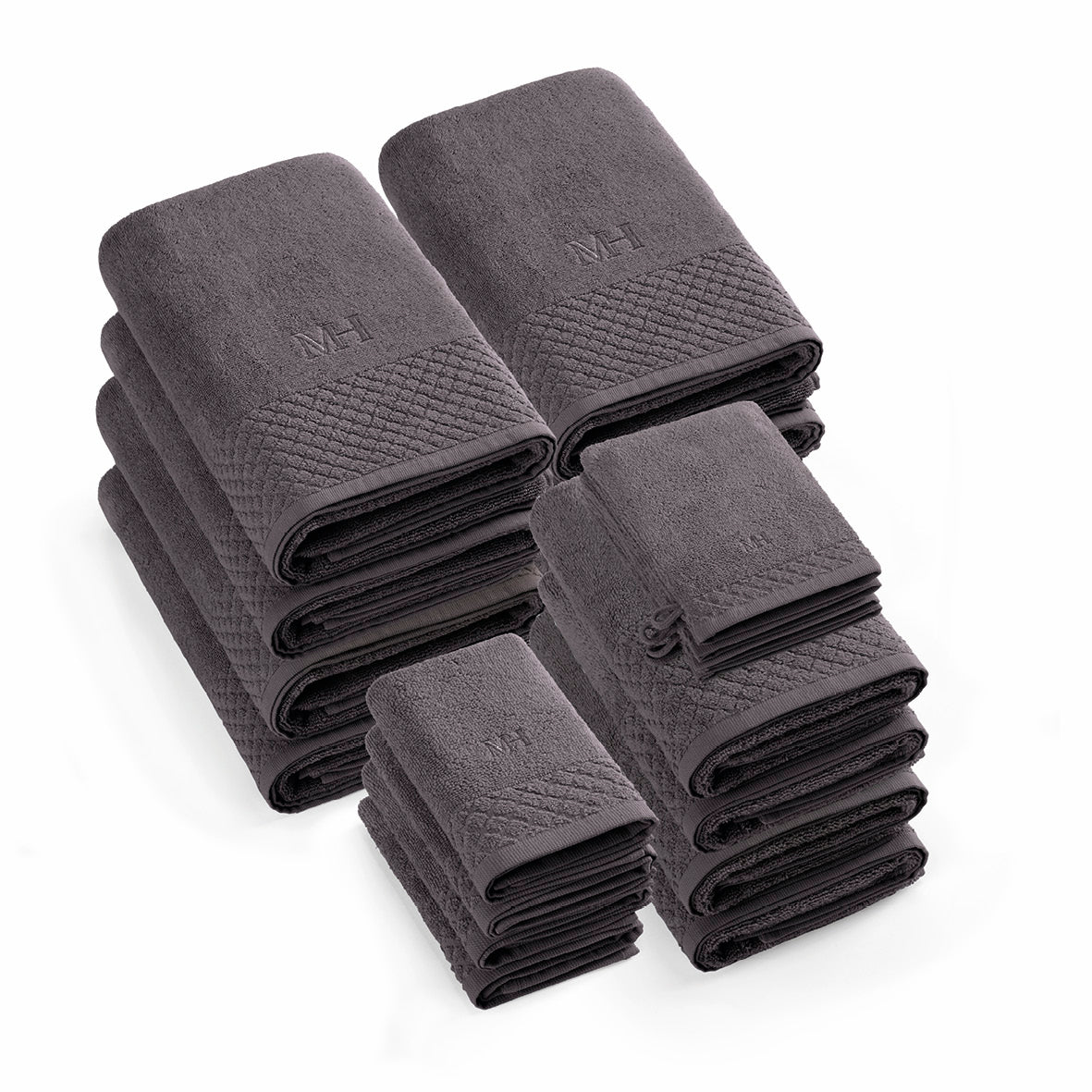 Complete bath linen set combed cotton LT - Eden - 20 pieces