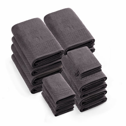 Complete bath linen set combed cotton LT - Eden - 20 pieces