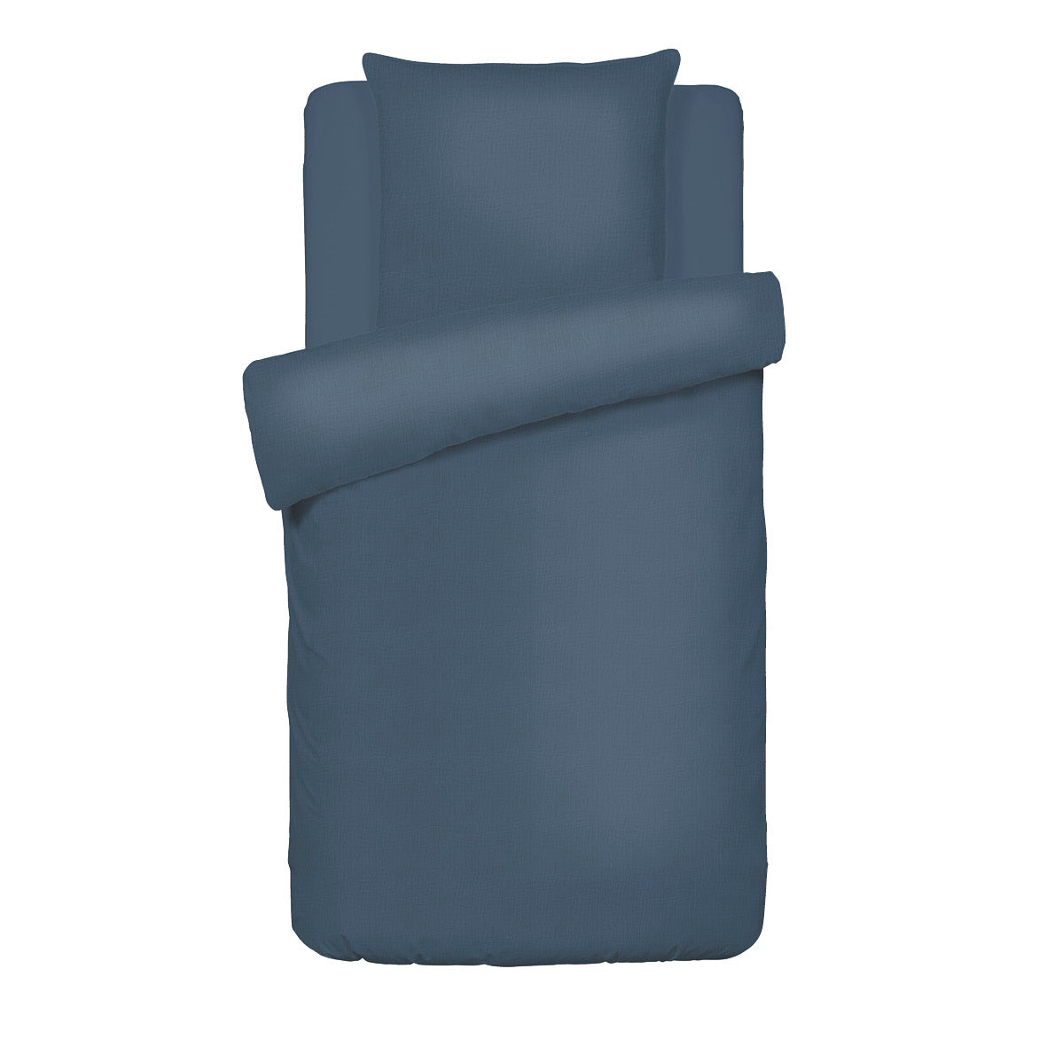 Duvet cover + pillowcase cotton gauze - Uni Blue 14
