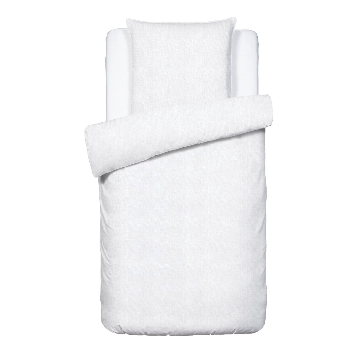 Duvet cover + pillowcase baby cotton gauze - Uni White 02