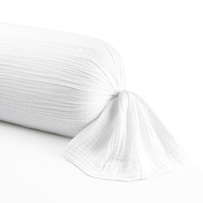 Pillowcase(s) cotton gauze - Uni White 43 x 210 cm
