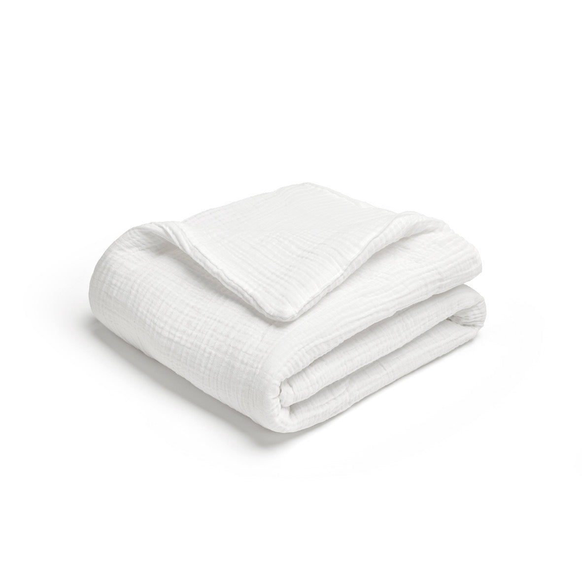 Blanket baby cotton gauze - Uni White 02 - 80 x 120 cm